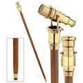 Design Toscano Lord Nelson Brass Telescope Solid Hardwood Walking Stick TV6250